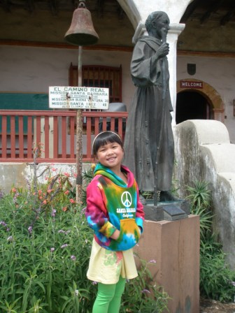 Kasen at the Santa Barbara Mission